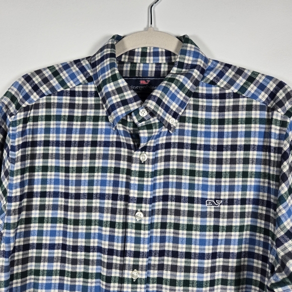 Vineyard Vines Slim Fit Whale Shirt Long Sleeve Button Down Flannel Size Medium - Picture 3 of 13